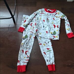 Pottery Barn Snoopy Christmas Kids Pajamas sz 3T